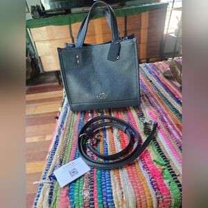 COACH Dempsey Tote Bag CO971 denim Blue Crossbody Purse